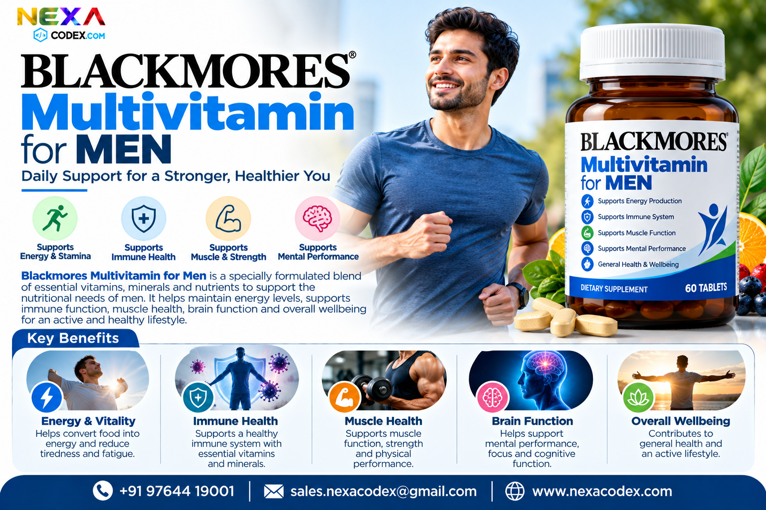 Blackmores Multivitamin for Men Manufacturing in India | Mediocon Inc. — Mediocon Inc