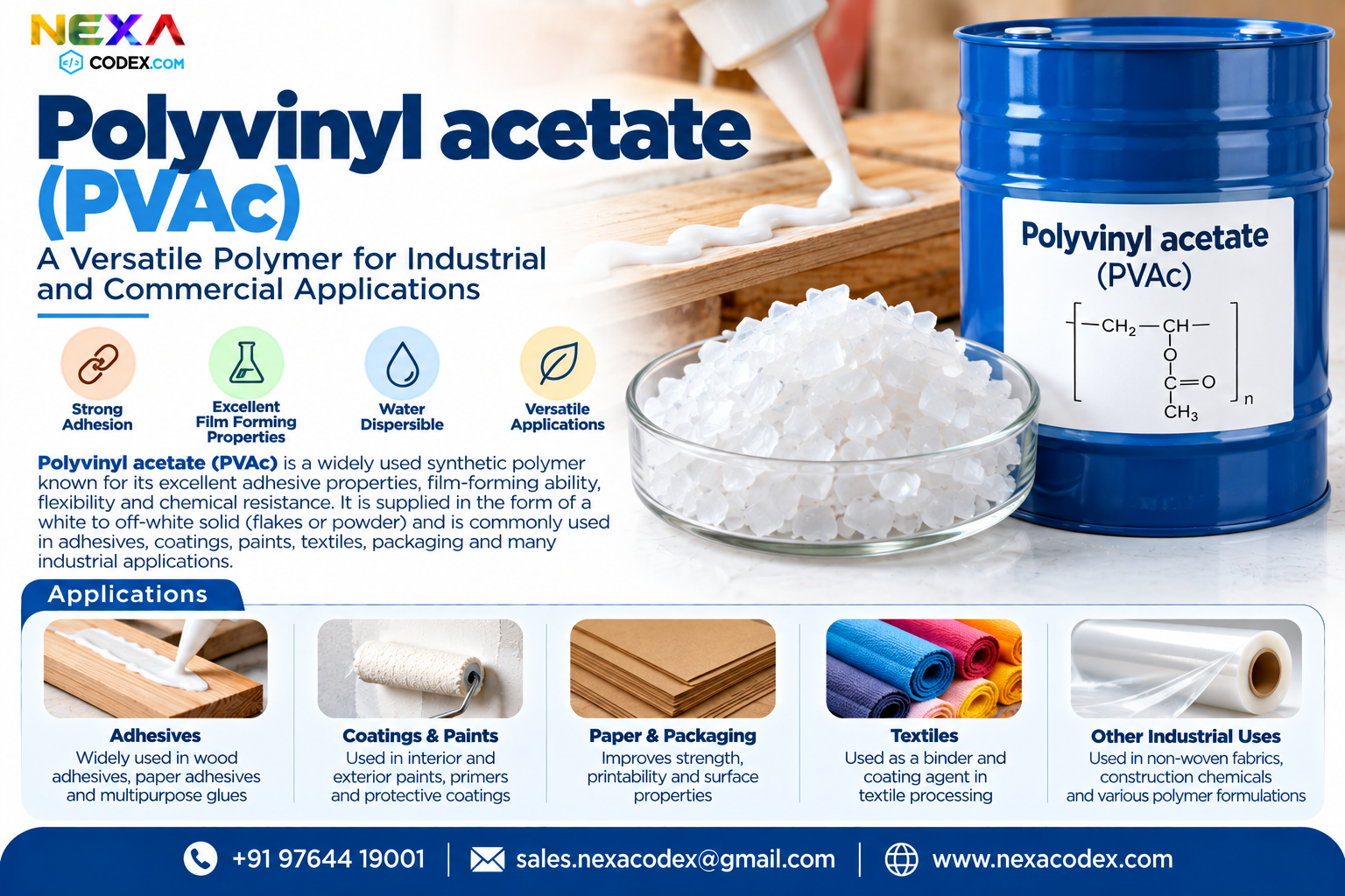 Polyvinyl Acetate (PVAc) Manufacturer in India | Mediocon Inc. — Mediocon Inc