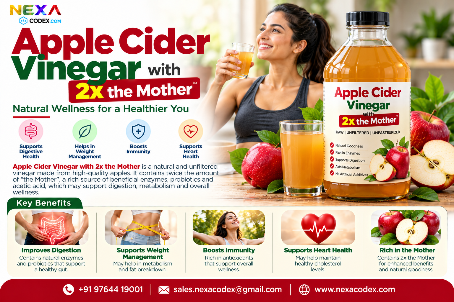 Apple Cider Vinegar with 2× the Mother Manufacturer in India | Mediocon Inc. — Mediocon Inc