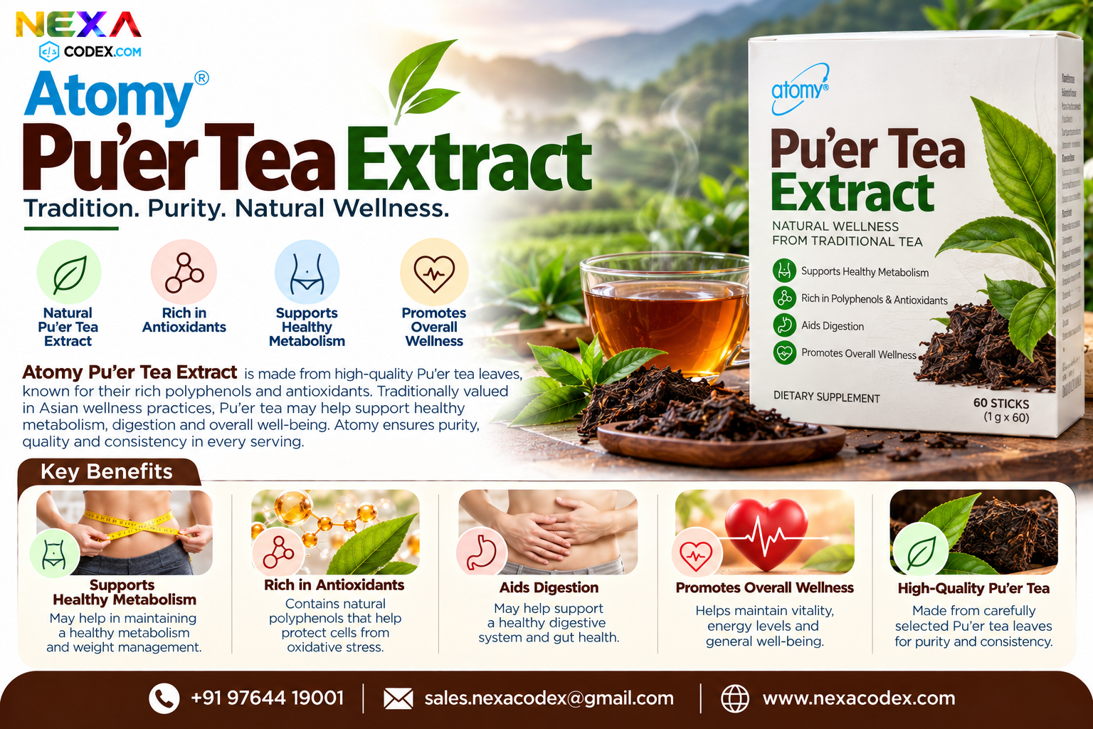Atomy Pu’er Tea Extract Manufacturer in India | Mediocon Inc. — Mediocon Inc