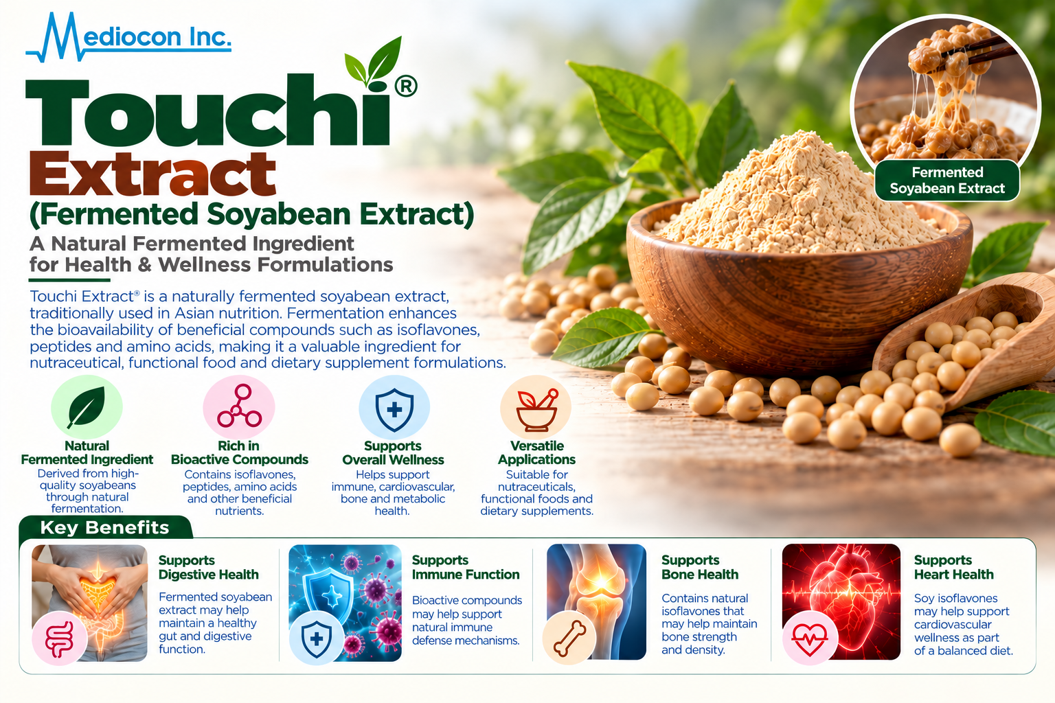 Touchi Extract (Fermented Soybean Extract) | Mediocon Inc. — Mediocon Inc