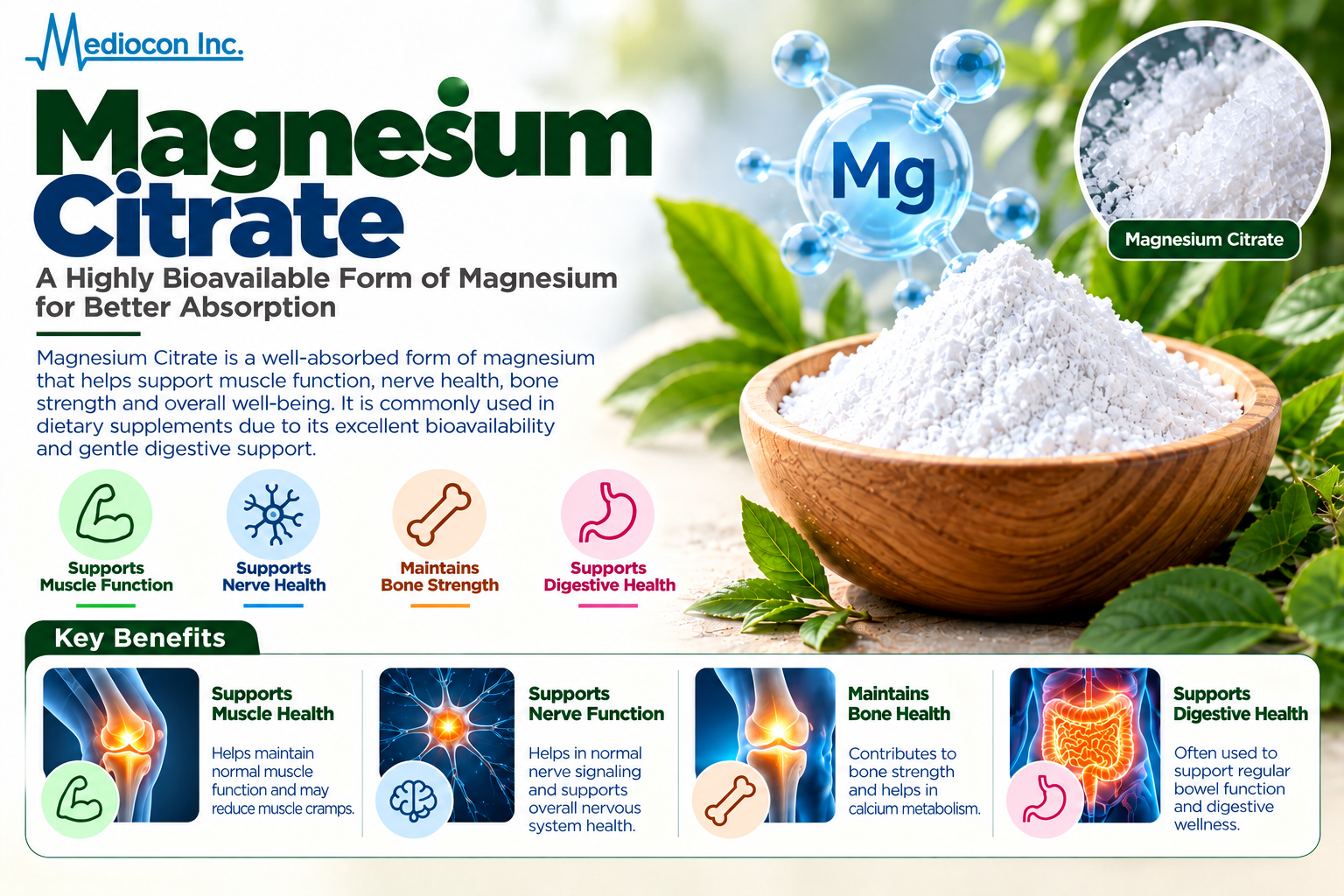 Magnesium Citrate Manufacturer in India | Mediocon Inc. — Mediocon Inc