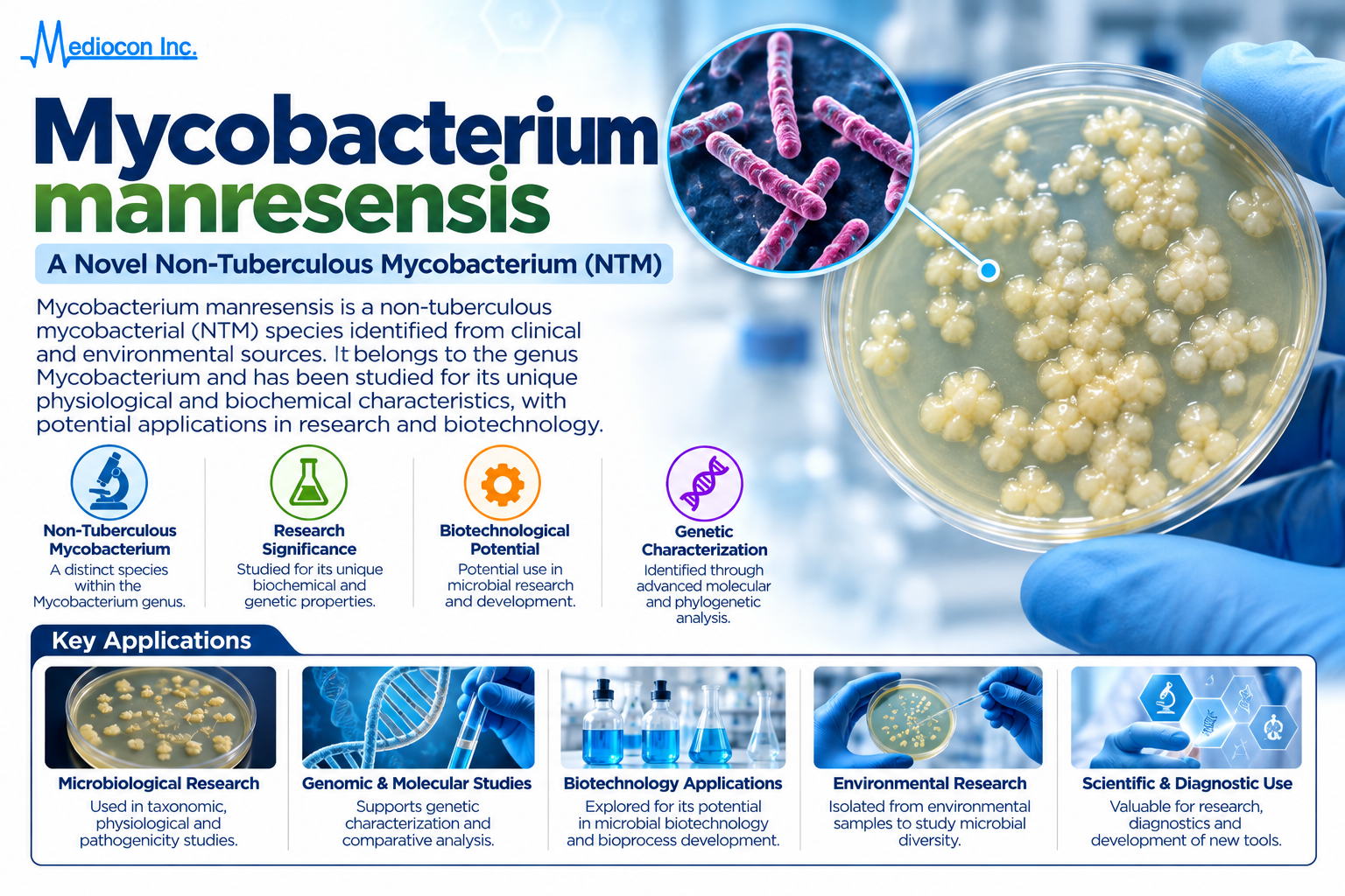 Mycobacterium manresensis Manufacturer in India | Mediocon Inc. — Mediocon Inc