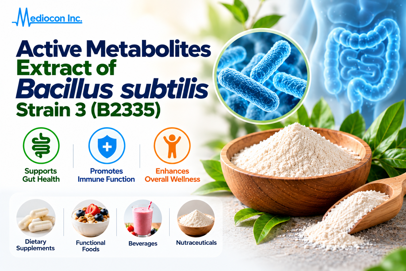 Active Metabolites Extract of Bacillus subtilis B-2335 Manufacturer in India | Mediocon Inc. — Mediocon Inc