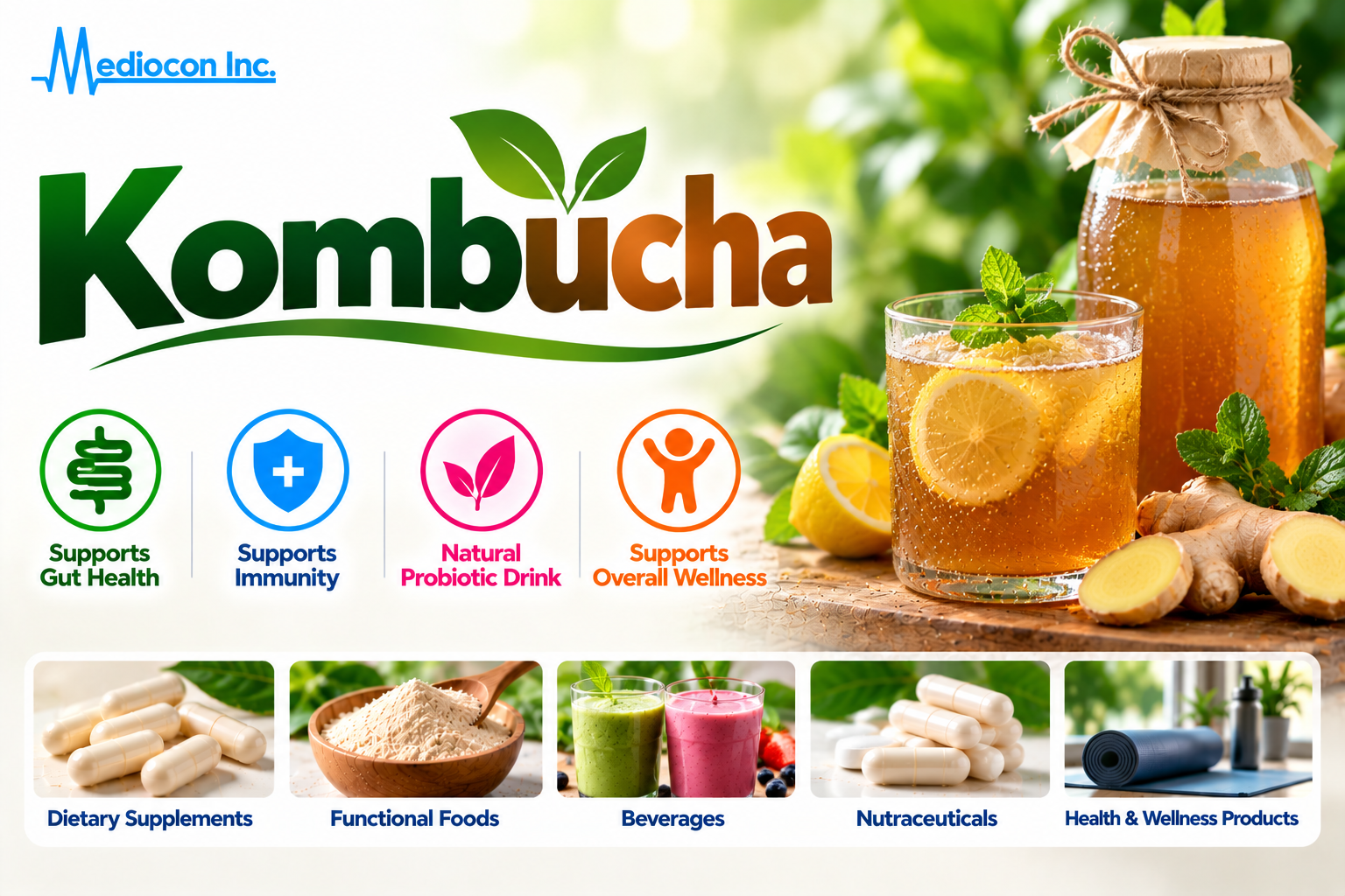 Kombucha Manufacturer in India | Mediocon Inc. — Mediocon Inc