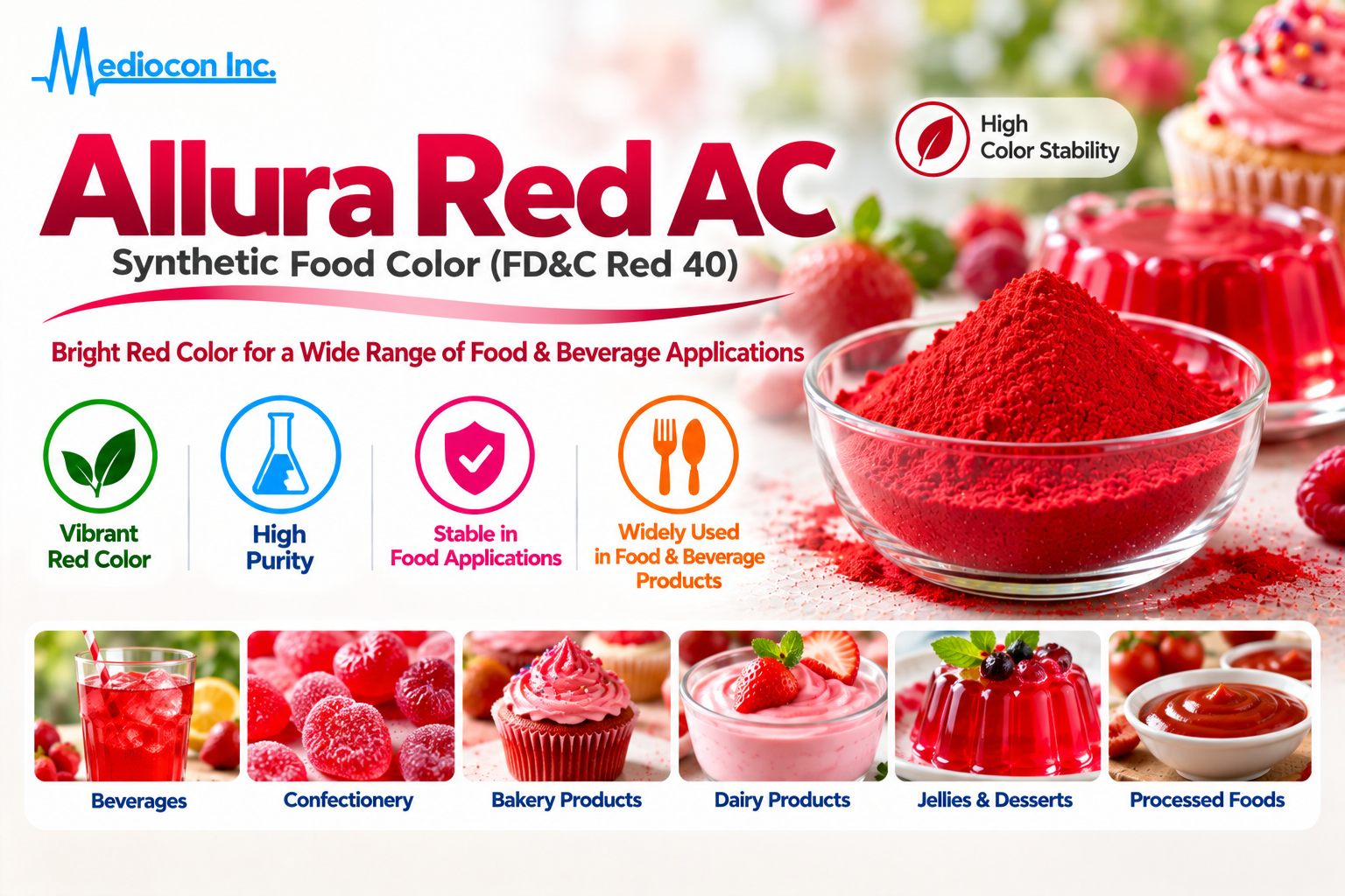 Allura Red AC | Manufacturer | Mediocon INC — Mediocon Inc
