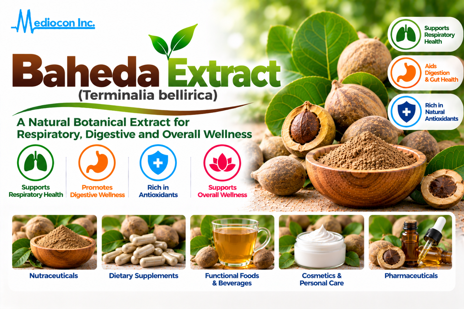 Baheda Extract (Terminalia bellirica) Manufacturer in India | Mediocon Inc. — Mediocon Inc