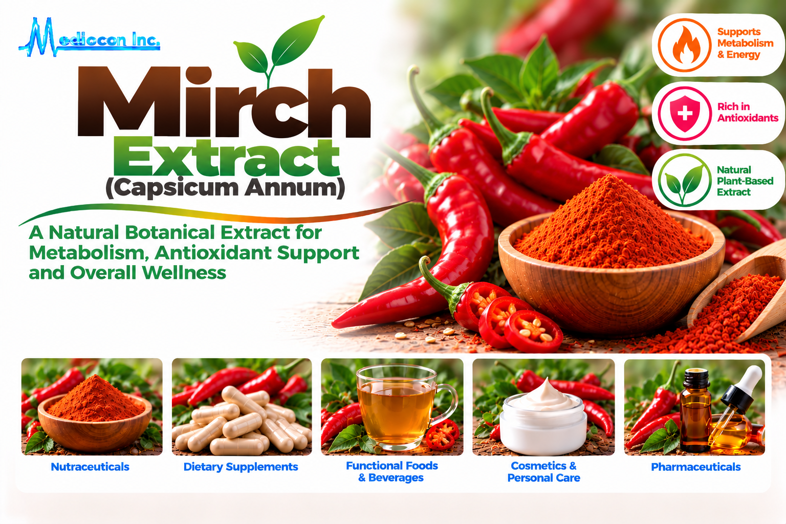 Mirch Extract (Capsicum Annuum) Manufacturer in India — Mediocon Inc