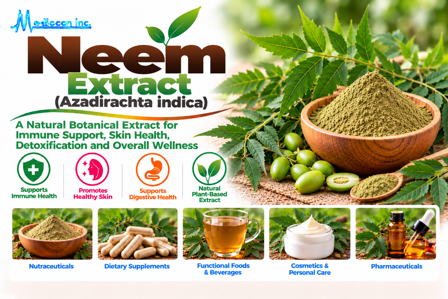 Neem Extract (Azadirachta Indica) Manufacturer in India — Mediocon Inc