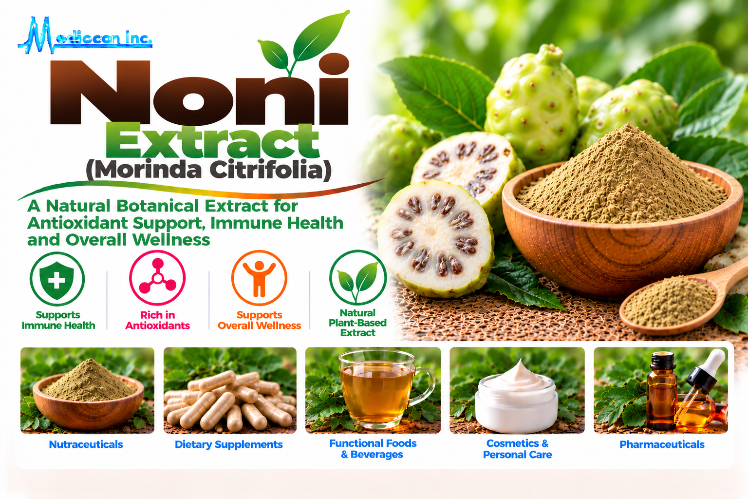Noni Extract (Morinda Citrifolia) Manufacturer in India — Mediocon Inc
