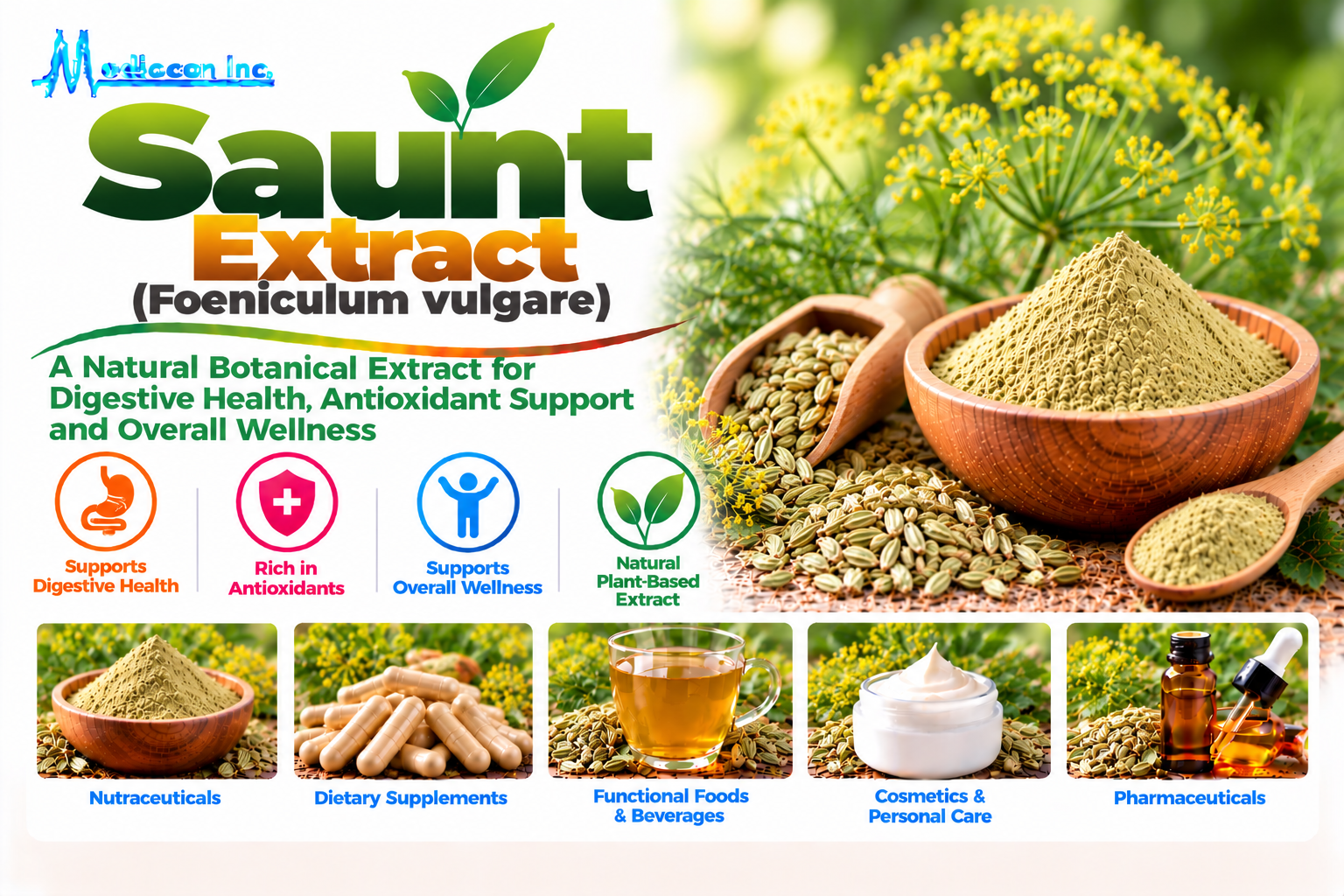 Saunt Extract (Foeniculum vulgare) Manufacturer in India — Mediocon Inc