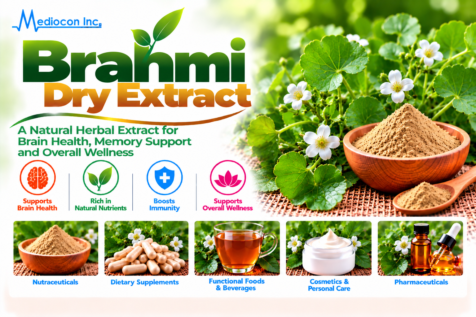 Brahmi Dry Extract Manufacturer in India | Mediocon Inc. — Mediocon Inc