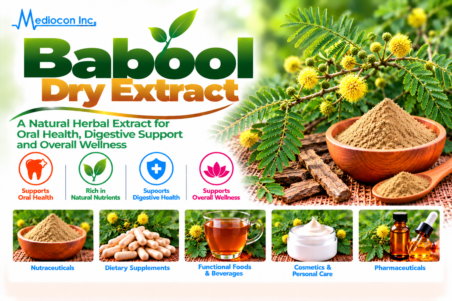Babool Dry Extract Manufacturer in India | Mediocon Inc. — Mediocon Inc