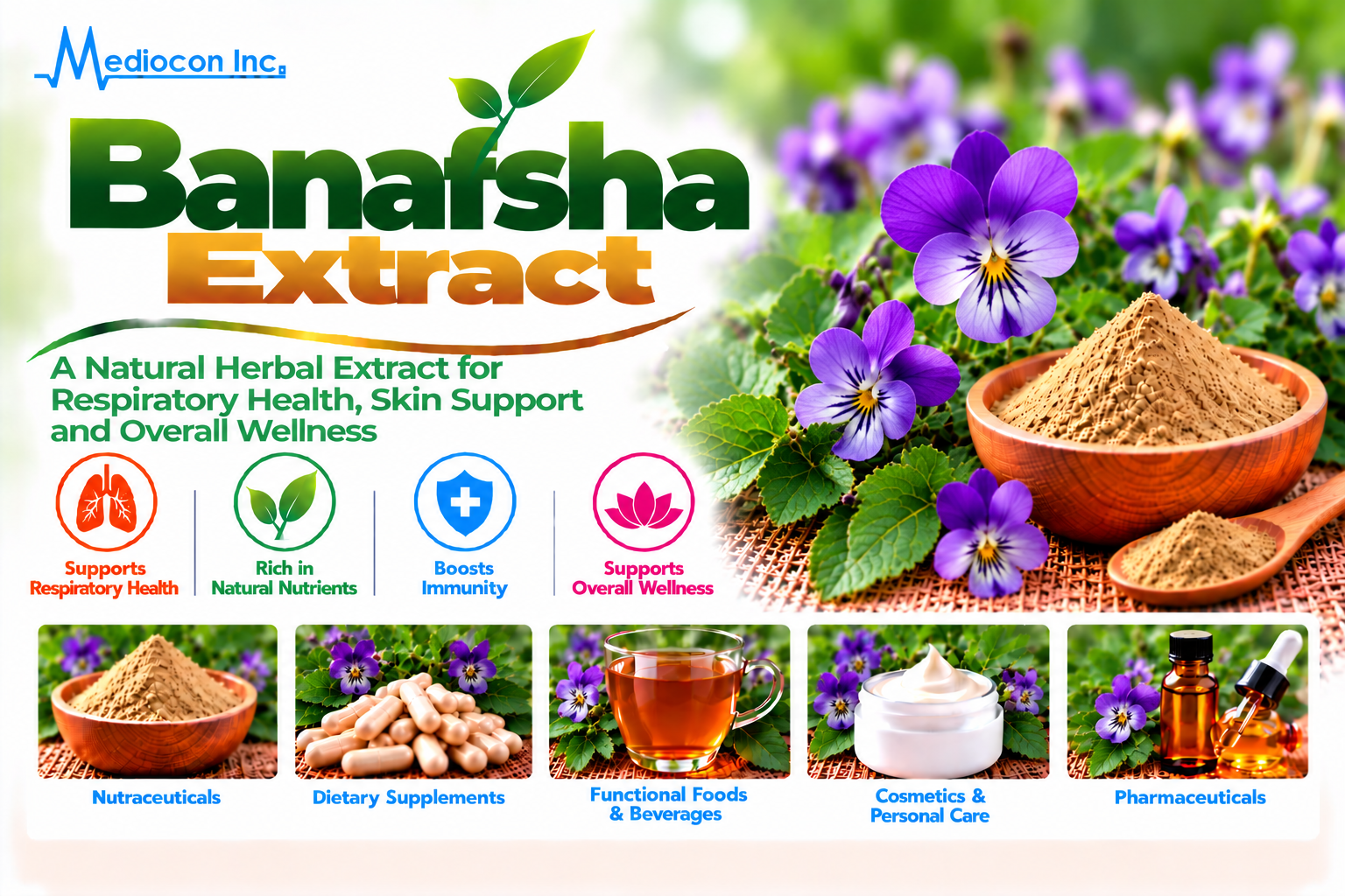 Banafsha Extract Manufacturer in India | Mediocon Inc. — Mediocon Inc