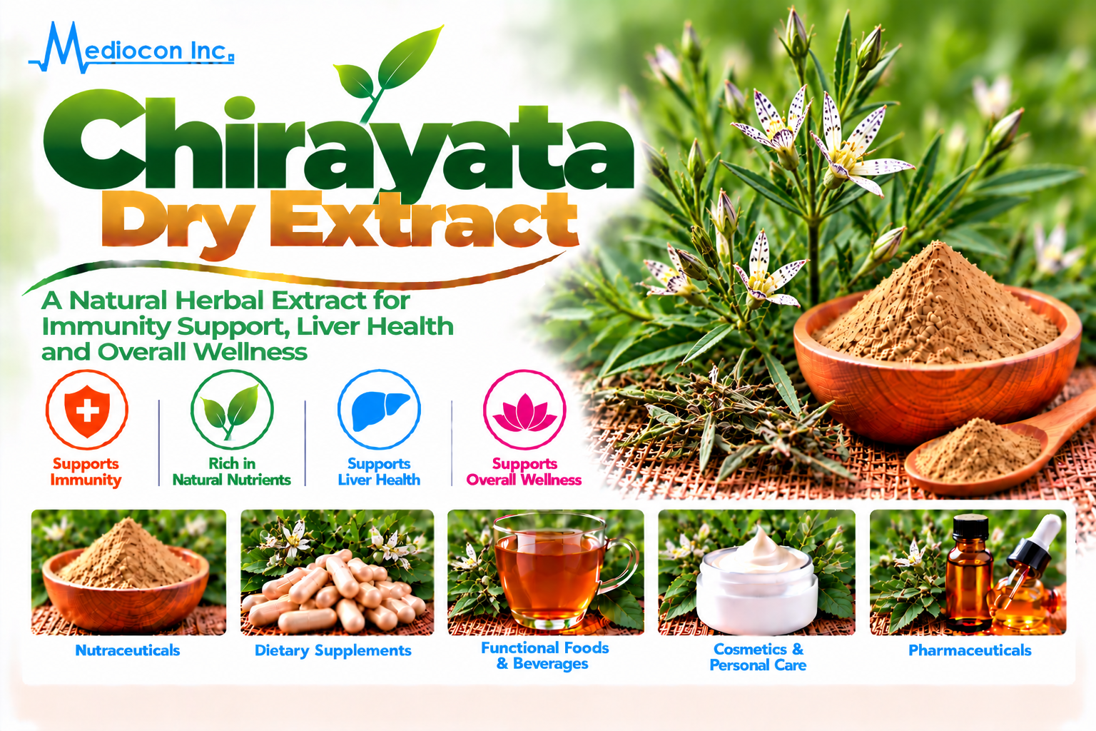 Chirayata Dry Extract Manufacturer in India | Mediocon Inc. — Mediocon Inc