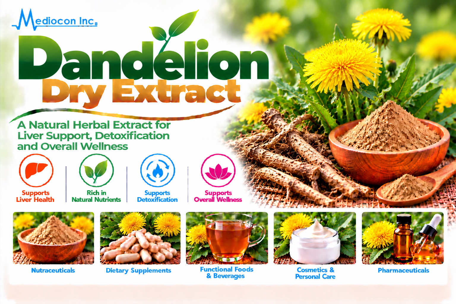Dandelion Dry Extract Manufacturer in India | Mediocon Inc. — Mediocon Inc