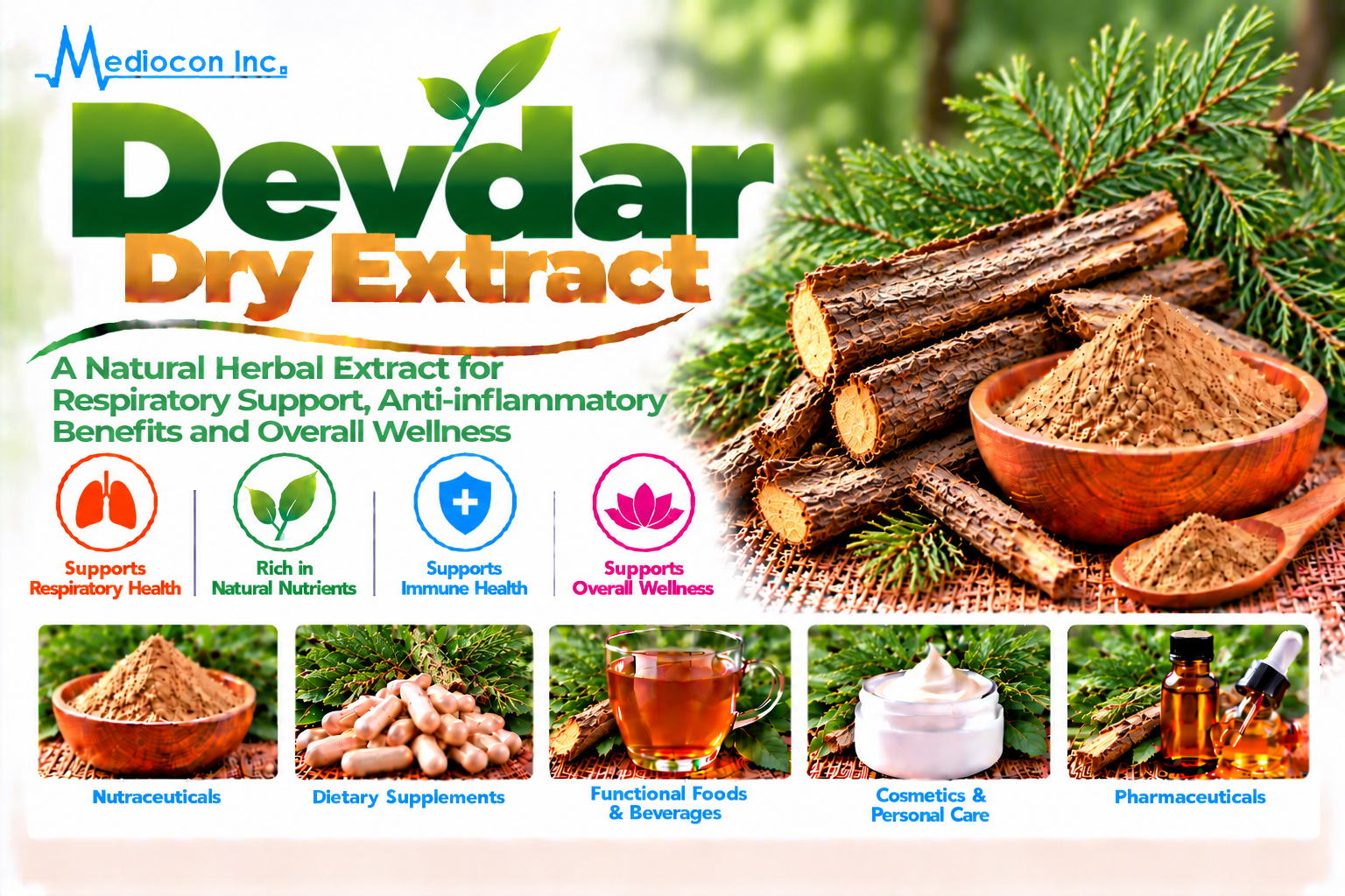 Devdar Dry Extract Manufacturer in India | Mediocon Inc. — Mediocon Inc
