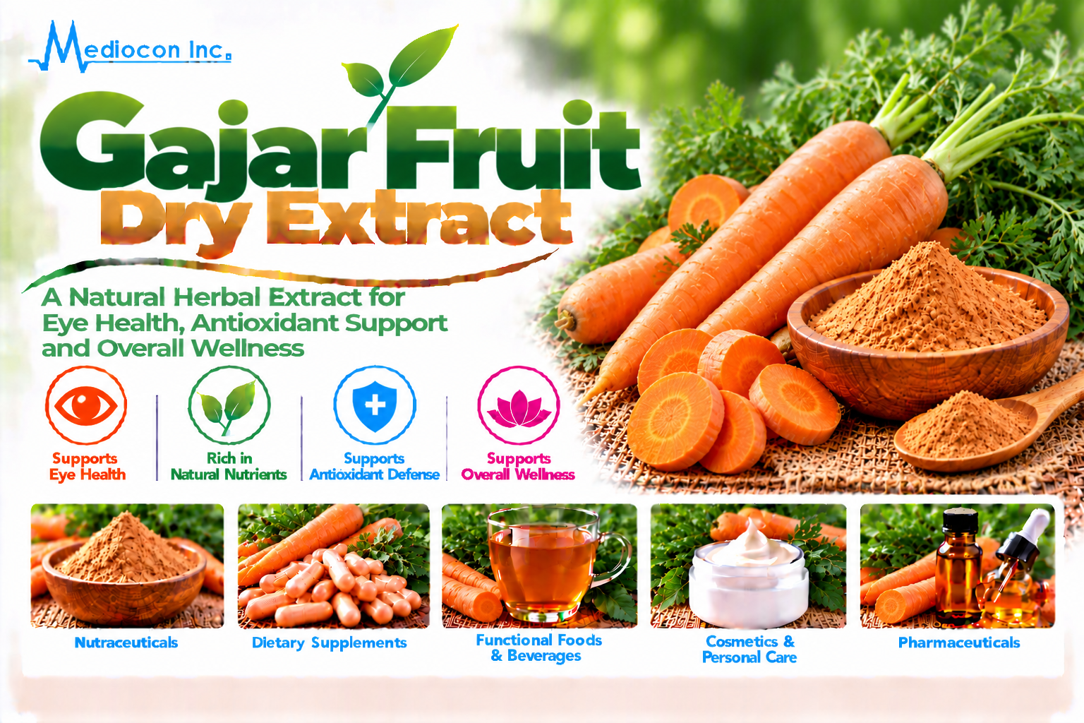 Gajar Fruit Dry Extract Manufacturer in India | Mediocon Inc. — Mediocon Inc