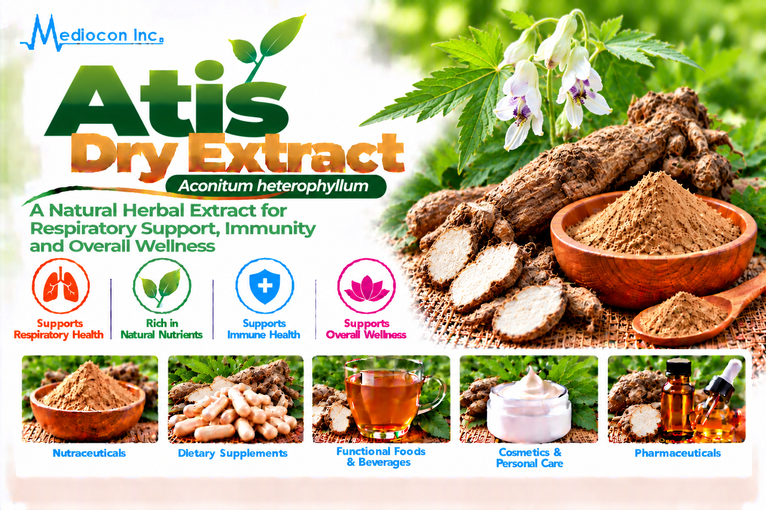 Atis Dry Extract Manufacturer in India | Mediocon Inc. — Mediocon Inc