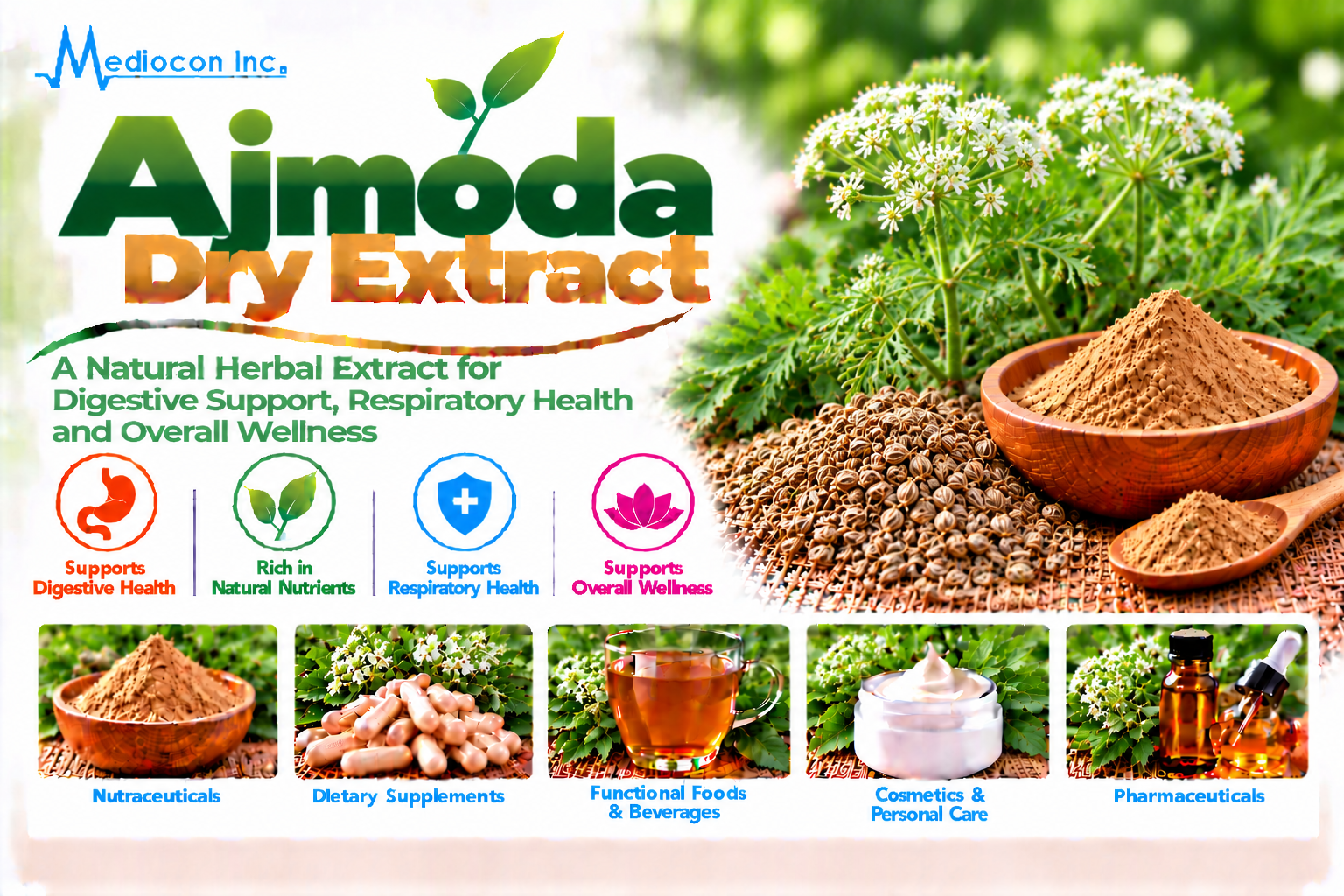 Ajmoda Dry Extract Manufacturer in India | Mediocon Inc. — Mediocon Inc