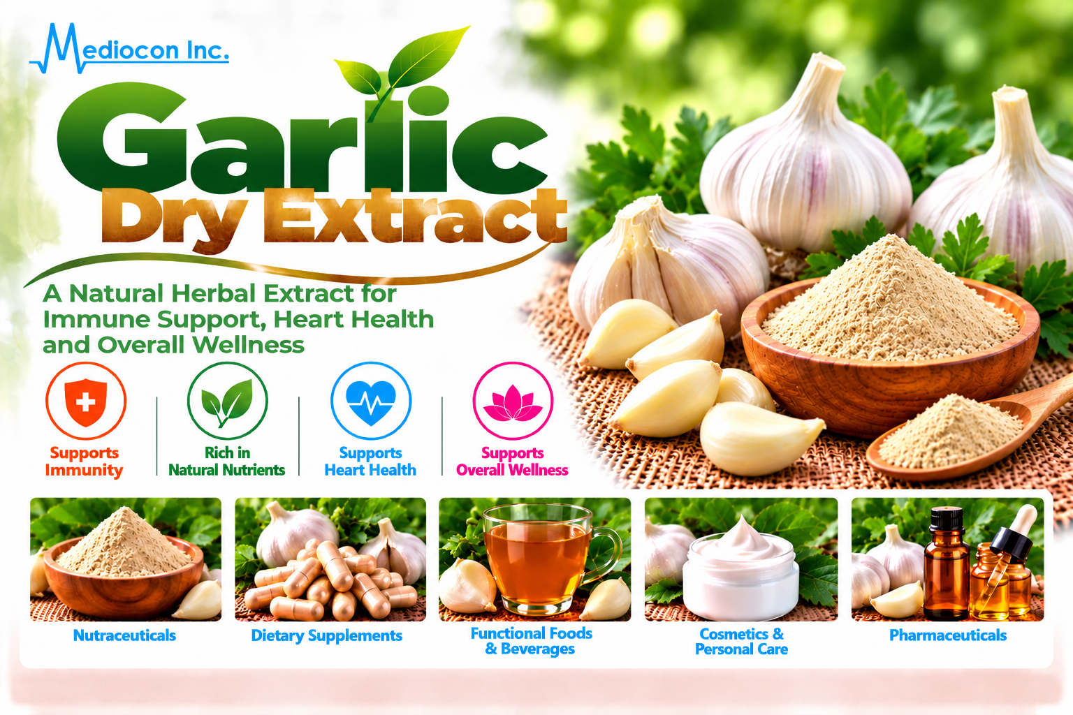 Garlic Dry Extract Manufacturer in India | Mediocon Inc. — Mediocon Inc