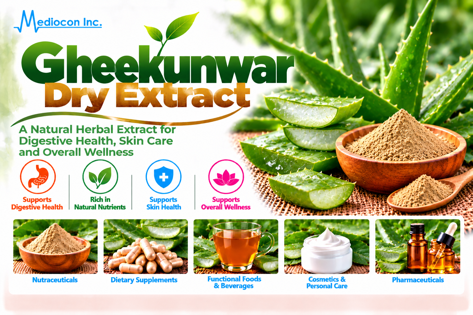 Gheekunwar Dry Extract Manufacturer in India | Mediocon Inc. — Mediocon Inc