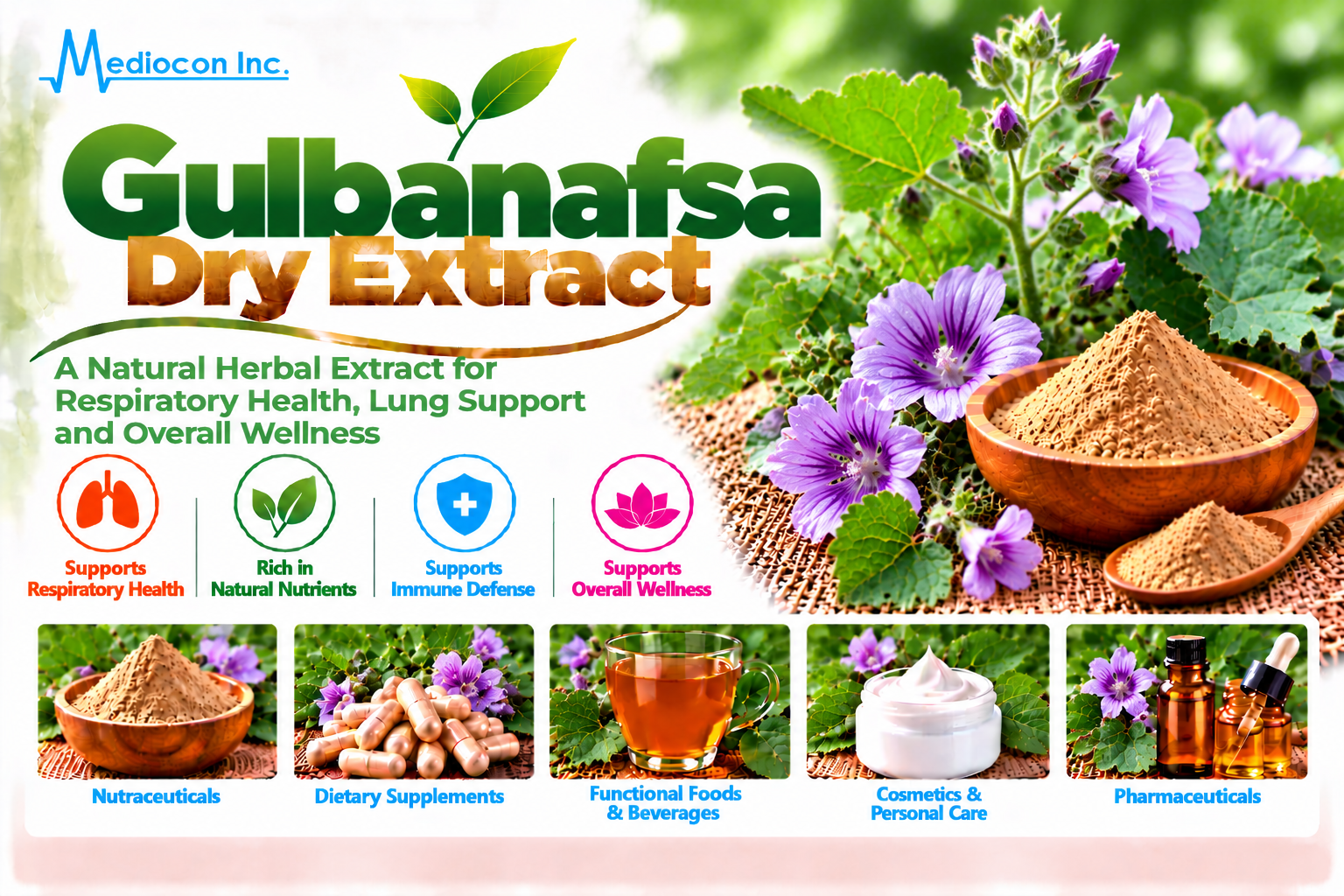 Gulbanafsa Dry Extract Manufacturer in India | Mediocon Inc. — Mediocon Inc
