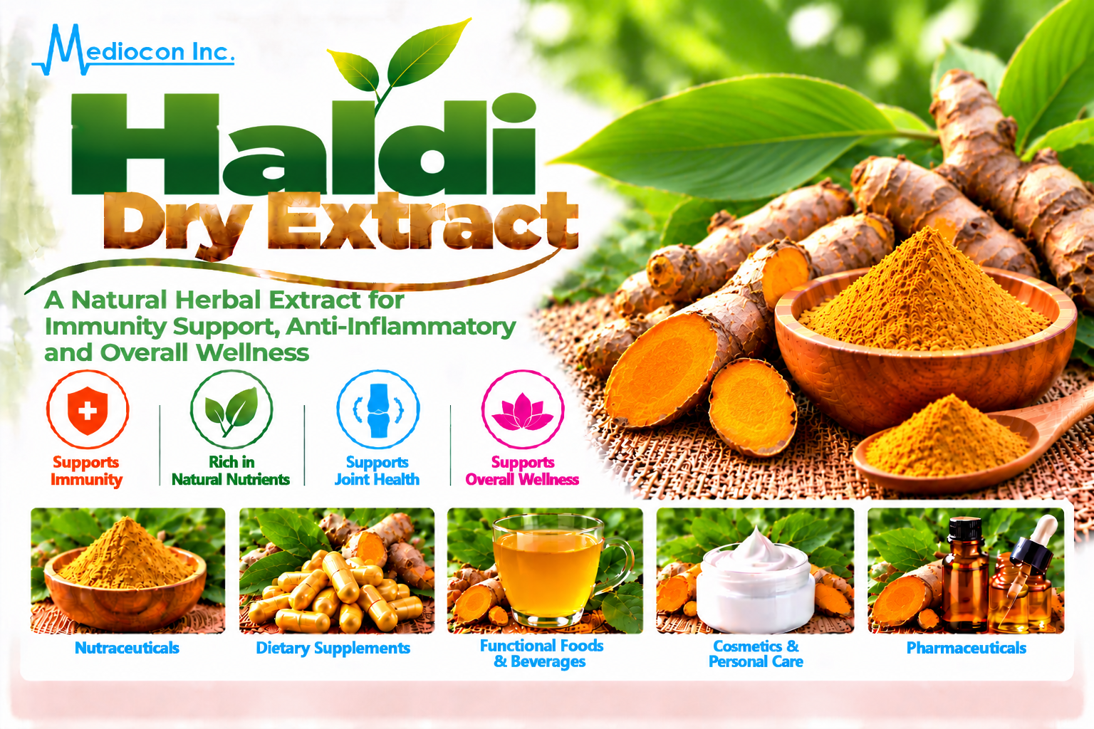 Haldi Dry Extract Manufacturer in India | Mediocon Inc. — Mediocon Inc