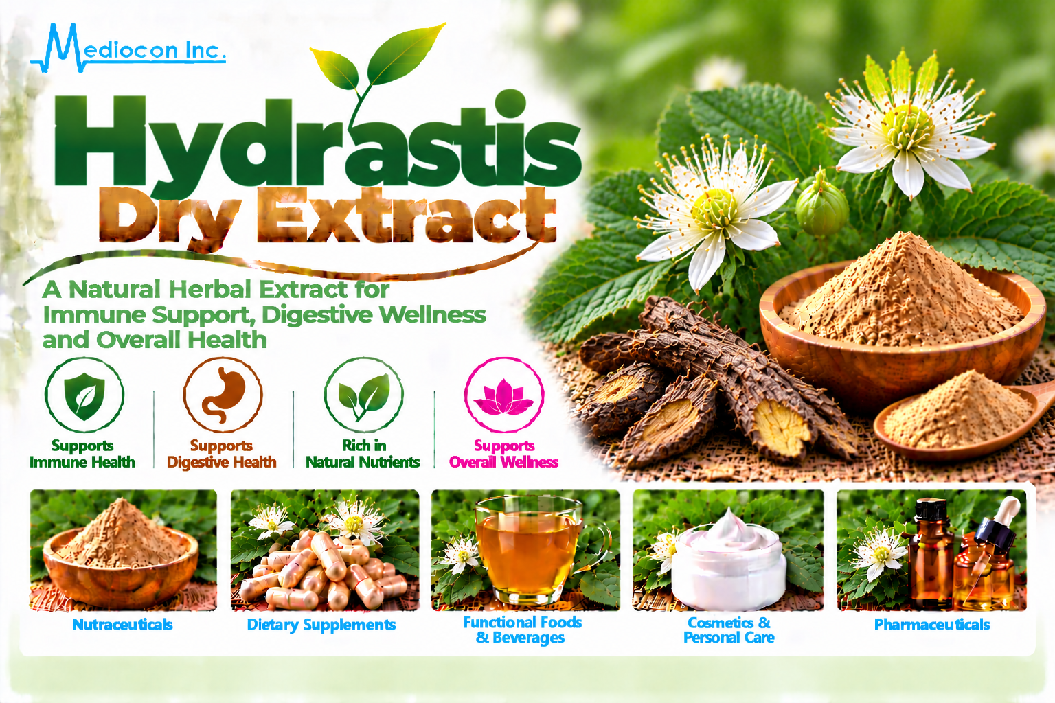 Hydrastis Dry Extract Manufacturer in India | Mediocon Inc. — Mediocon Inc