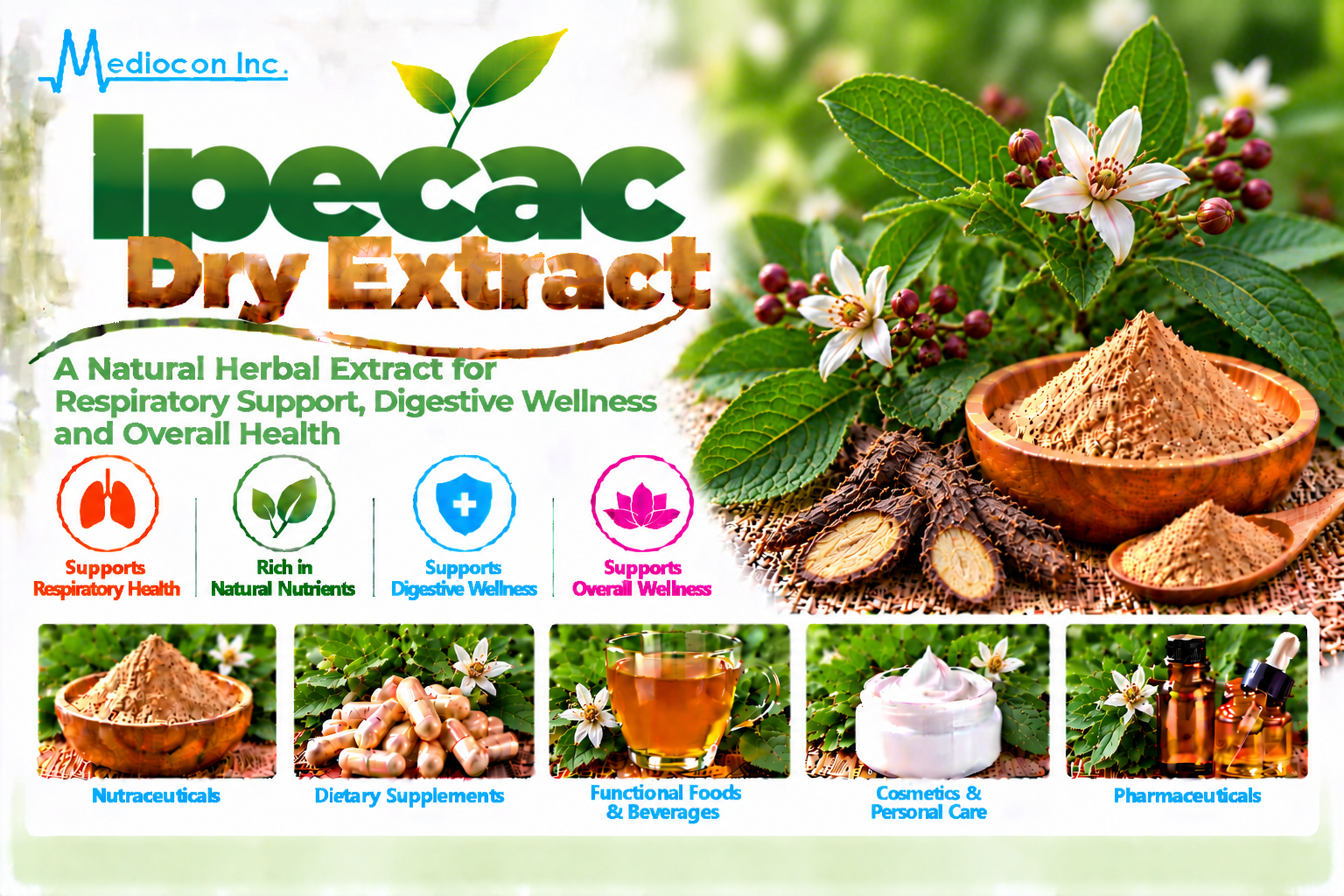 Ipecac Dry Extract Manufacturer in India | Mediocon Inc. — Mediocon Inc