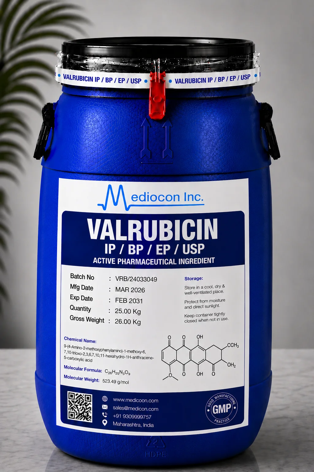 Valrubicin API — Mediocon Inc