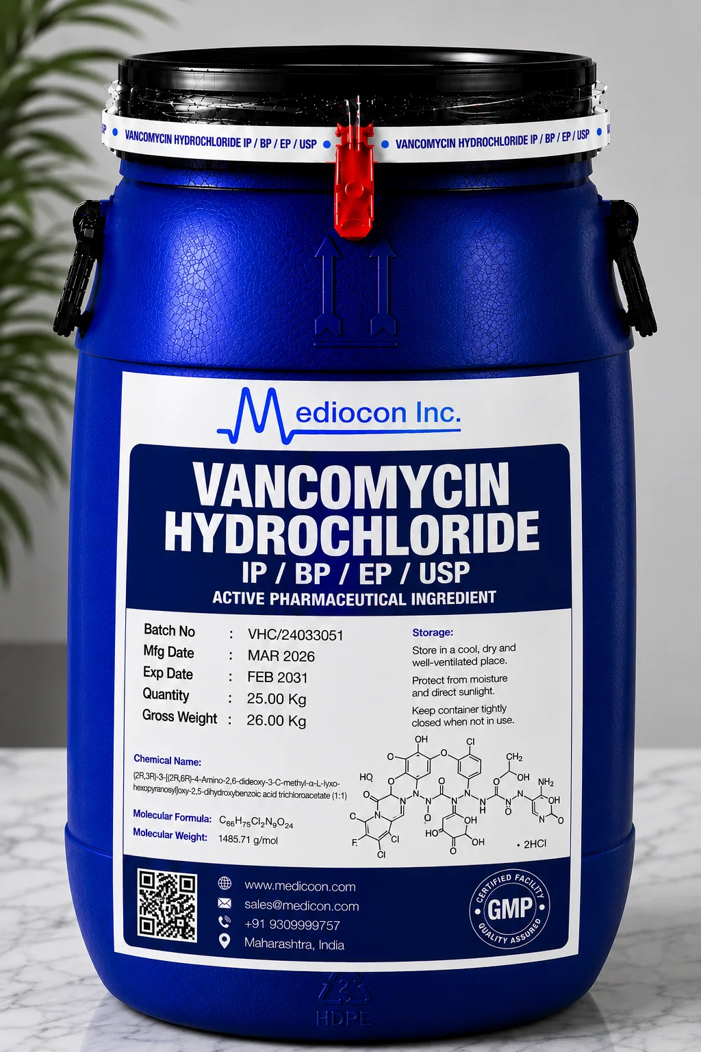 Vancomycin Hydrochloride API — Mediocon Inc