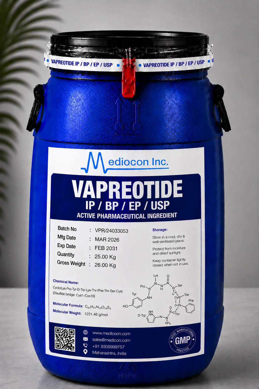 Vapreotide API — Mediocon Inc